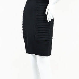 Elegant Black Knit Skirt